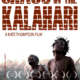 Poster for the film "Chaos in the Kalahari" by Kate Thompson. The background shows two indigenous people, one looking up, holding a spear in a desert landscape. The title appears in bold letters at the top. Various film festival awards are displayed at the bottom.