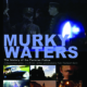 Poster for a documentary series titled "Murky Waters: The Story of the Parisian Police," directed by Kate Thompson-Gorry. The poster features images of police officers, vehicles, and city scenes at night, illuminated by flashing blue police lights.